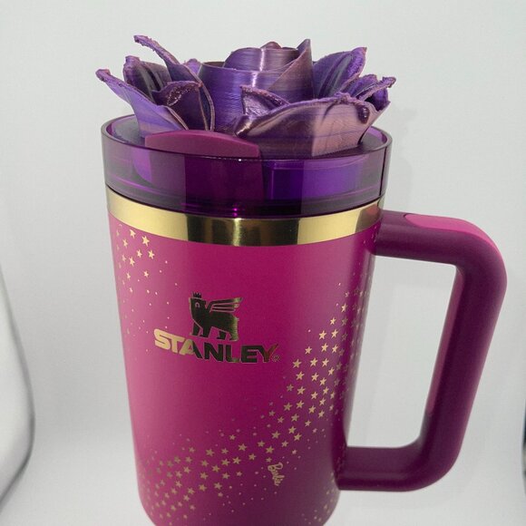 3D Rose Tumbler Topper that fit the new Barbie x Stanley 70s Superstar lids - Picture 4 of 9